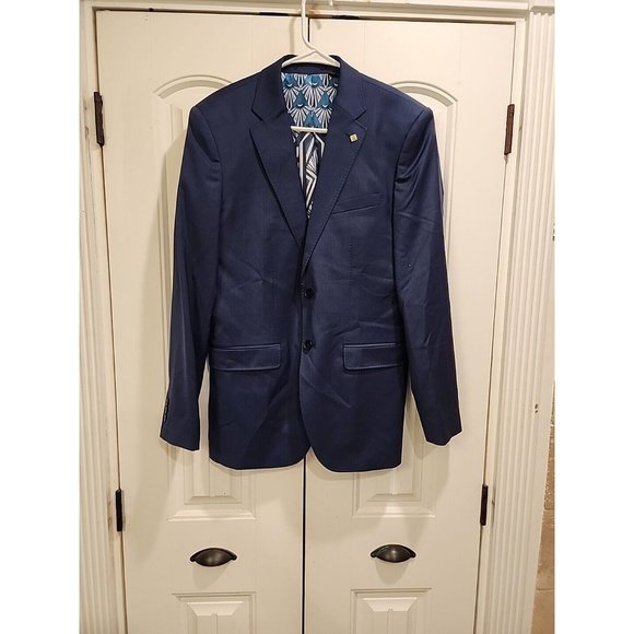 Ted Baker Other - Men's Ted Baker London Sz. 38R Blazer sport Coat Wool Super 110's 2 Button Navy